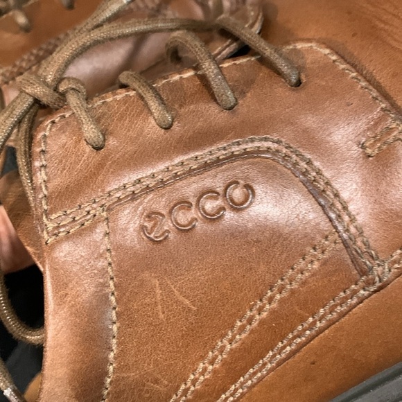 ECCO Helsinki Lace‎ Up Brown Leather Oxfords size 11